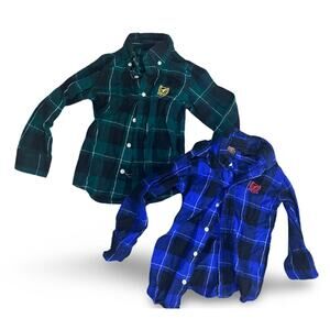 Wrangler Plaid Shirt Lot Size 4T | Blue Black Green